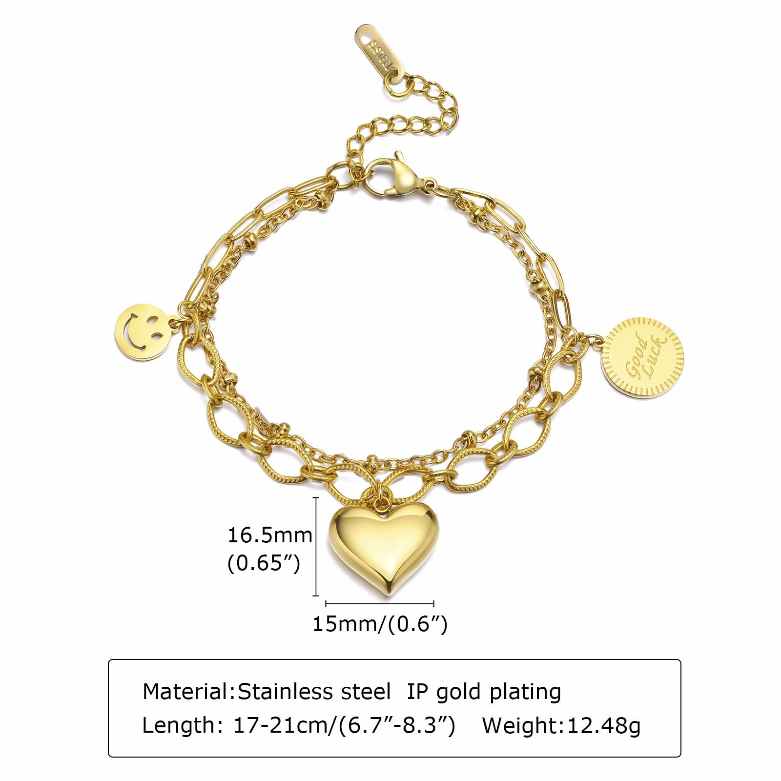 Wholesale Gold Rectangle Stainless Steel Bracelets