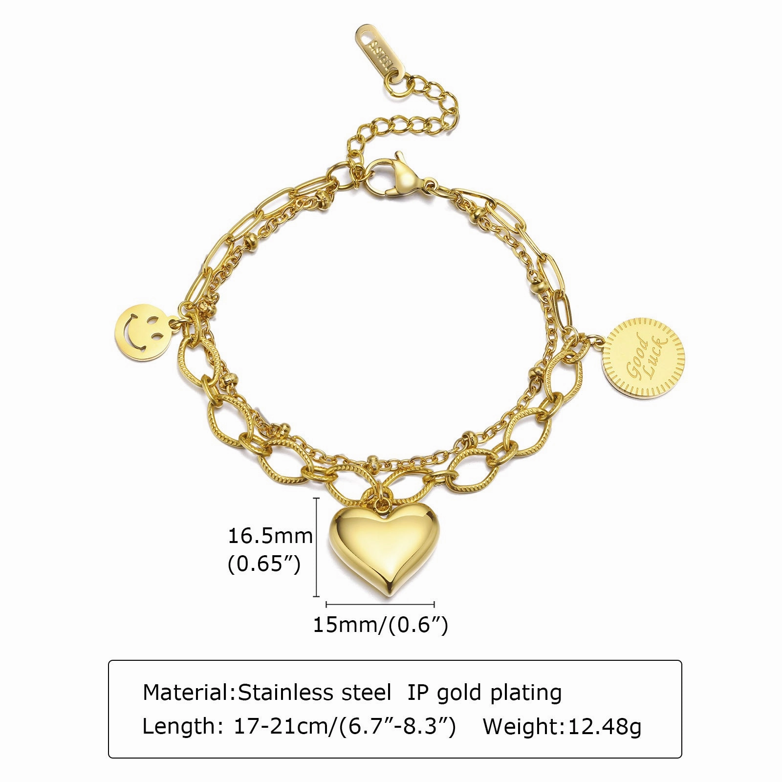 Wholesale Gold Rectangle Stainless Steel Bracelets