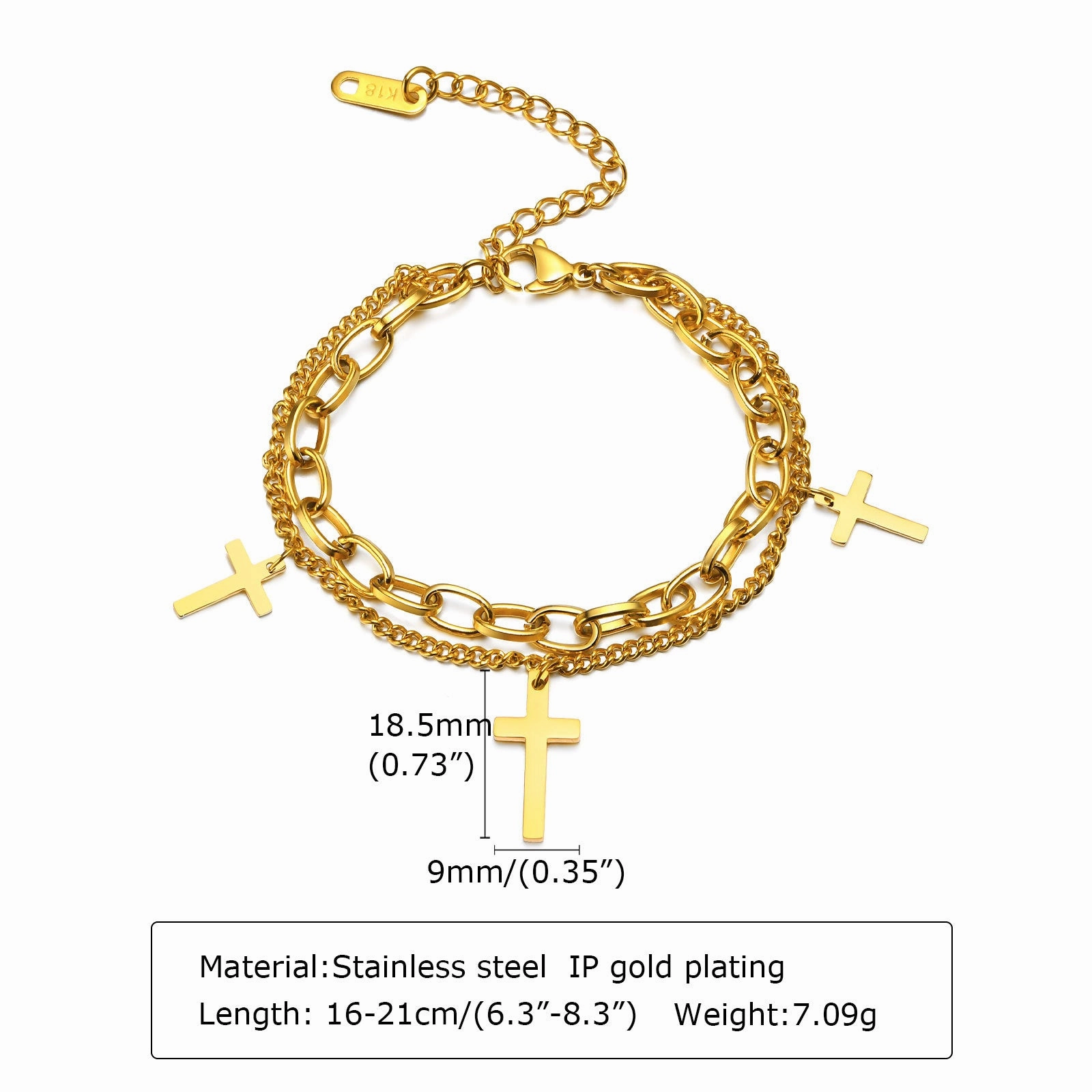 Wholesale Gold Rectangle Stainless Steel Bracelets