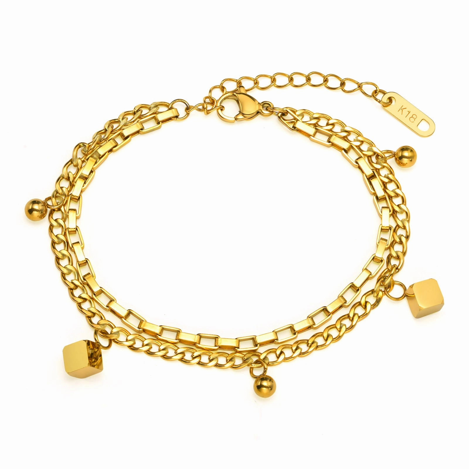 Wholesale Gold Rectangle Stainless Steel Bracelets