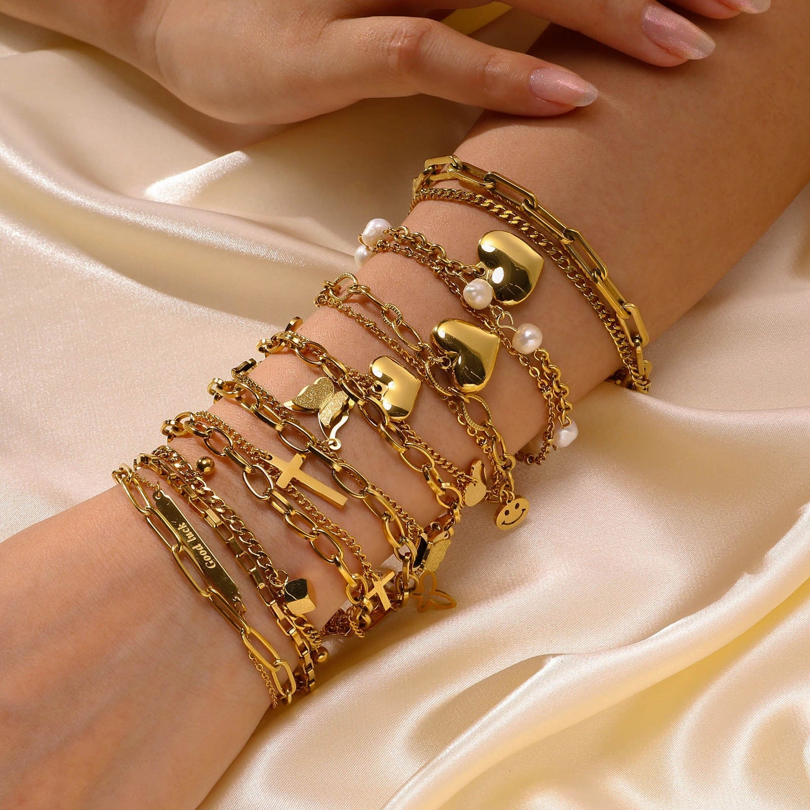 Wholesale Gold Rectangle Stainless Steel Bracelets