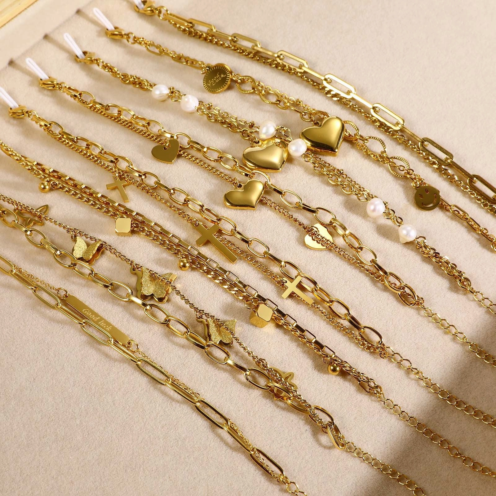 Wholesale Gold Rectangle Stainless Steel Bracelets