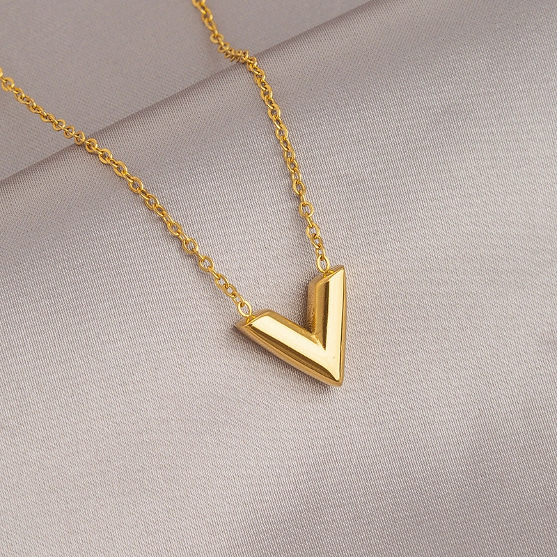 Wholesale Gold Titanium Steel Non-fading Necklace