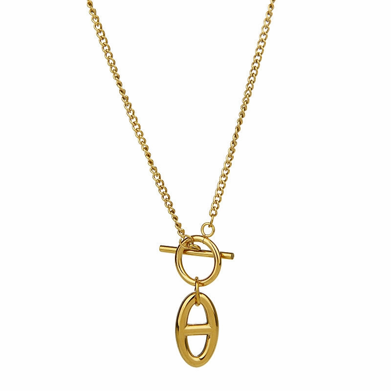Wholesale Gold Titanium Steel Non-fading Necklace