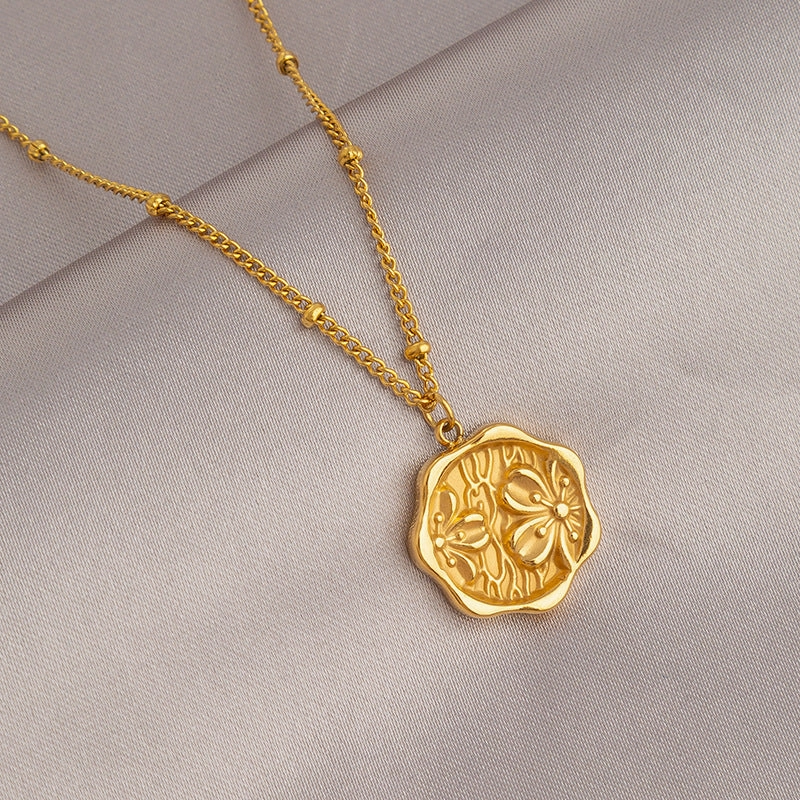 Wholesale Gold Titanium Steel Non-fading Necklace