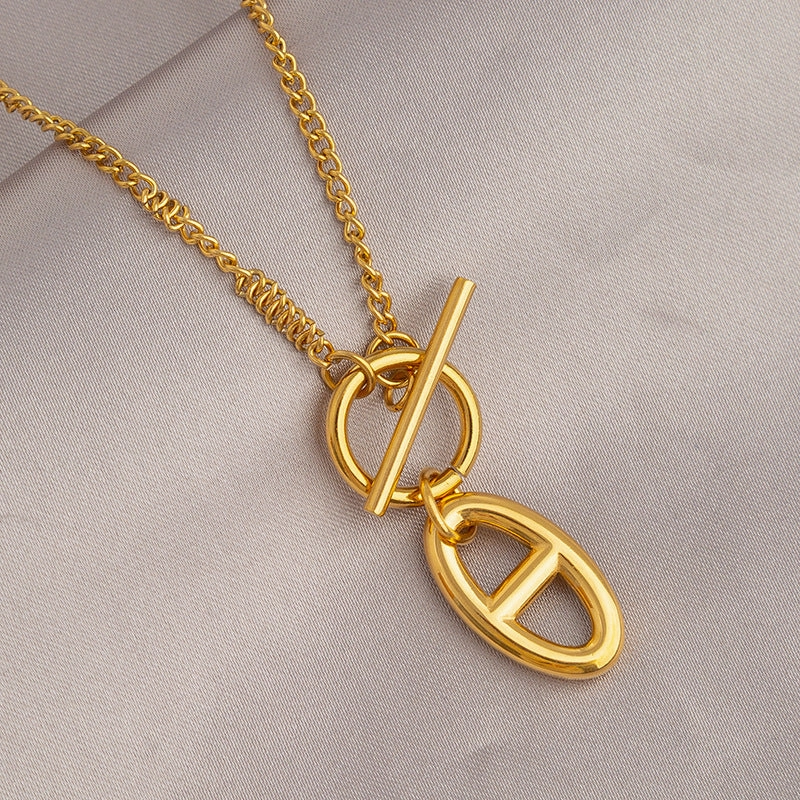 Wholesale Gold Titanium Steel Non-fading Necklace