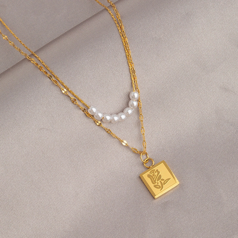 Wholesale Gold Titanium Steel Non-fading Necklace