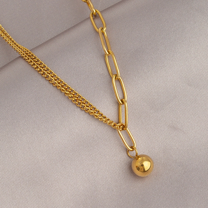 Wholesale Gold Titanium Steel Non-fading Necklace