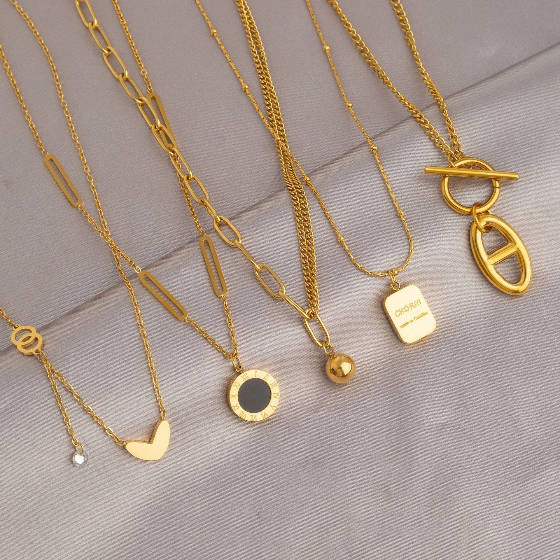Wholesale Gold Titanium Steel Non-fading Necklace