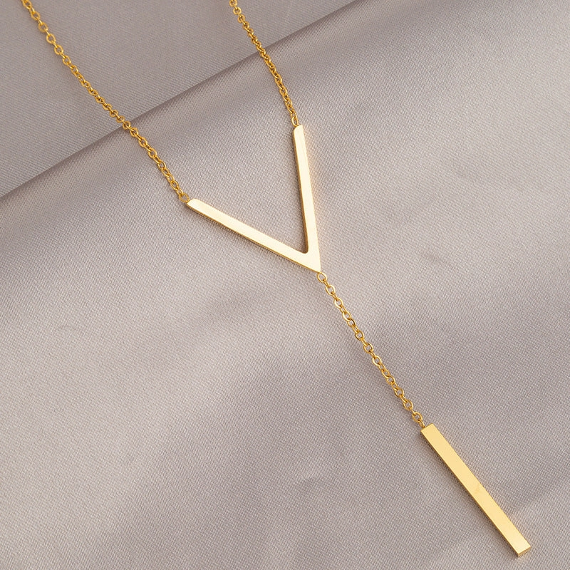 Wholesale Gold Titanium Steel Non-fading Necklace