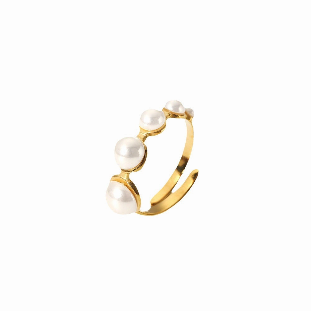 Wholesale Gold Titanium Steel Open Ring