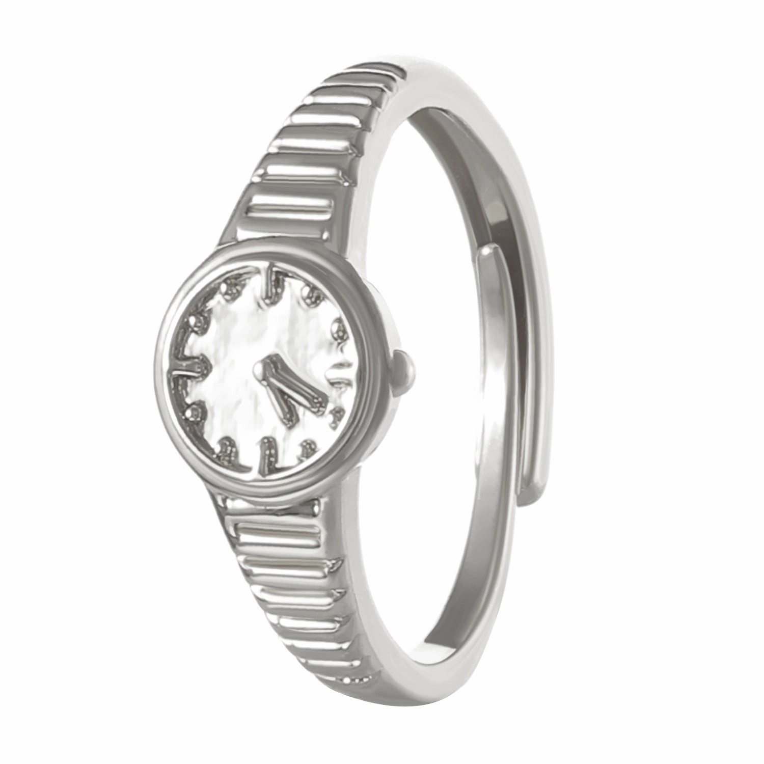 Wholesale gold watch style light luxury couple index finger ring