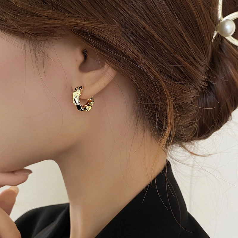 Wholesale Golden Circle Alloy Earrings