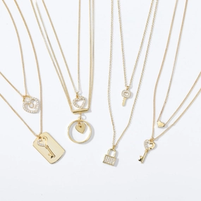 Wholesale Golden Water Wave Chain Geometric Moon Multi-layer Stacking Necklace