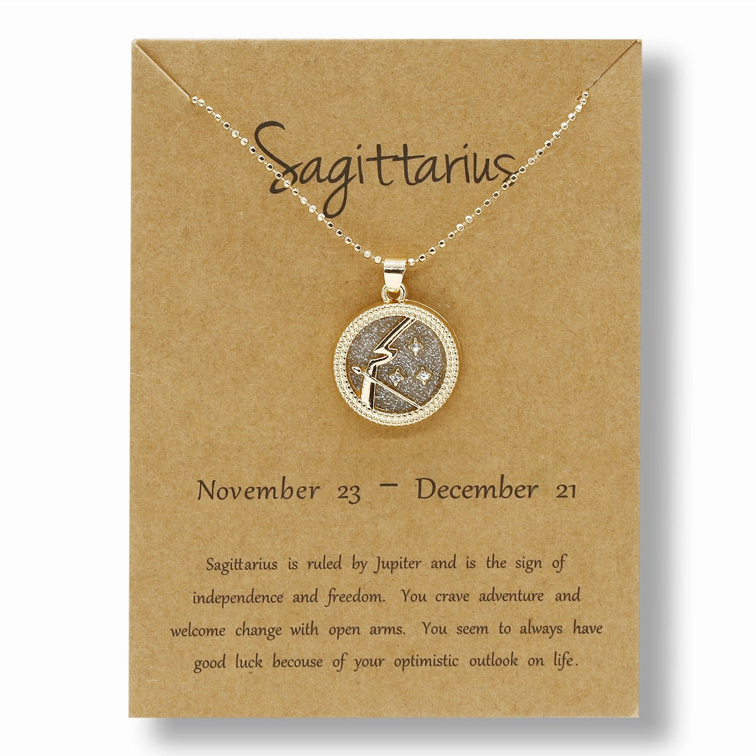 Wholesale Golden Zodiac Sign Coin Clavicle Chain Sweater Chain