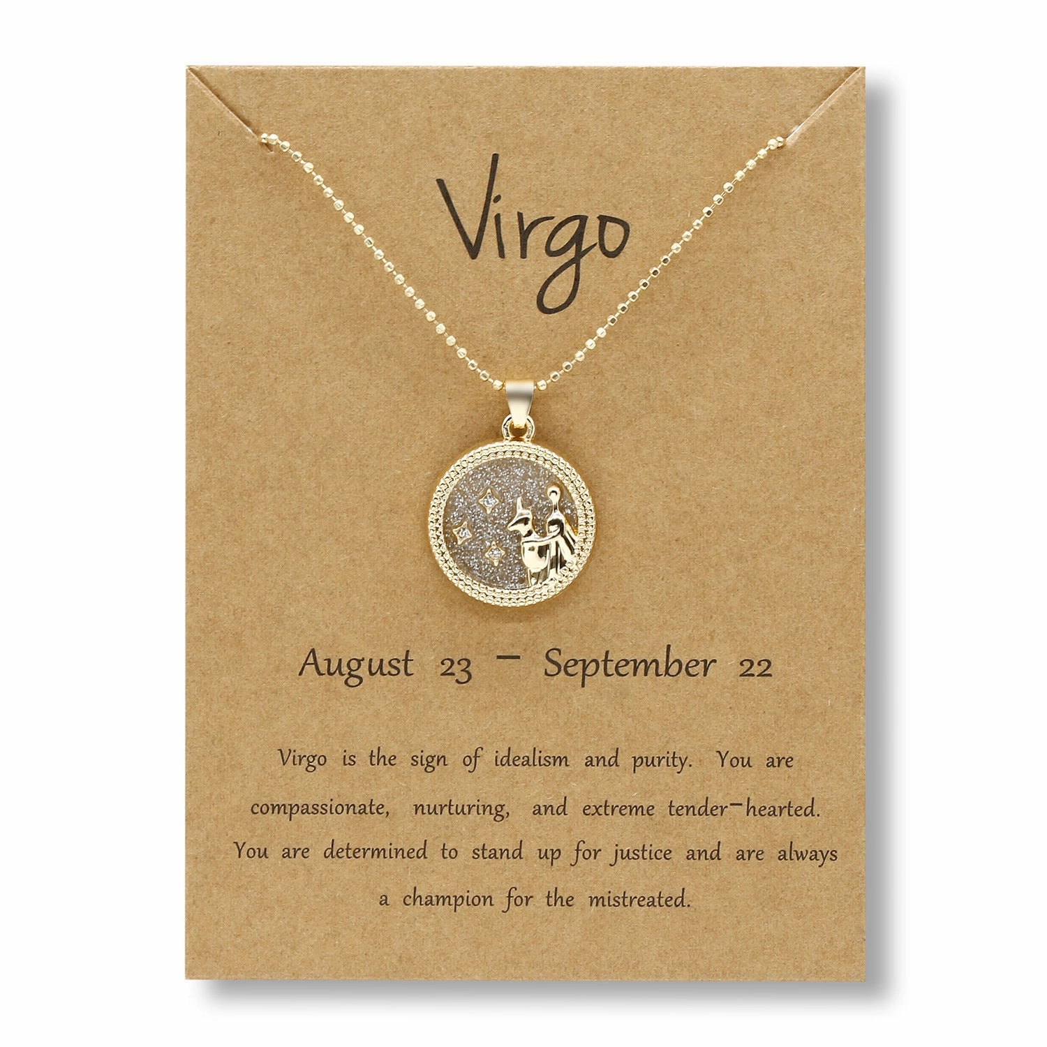 Wholesale Golden Zodiac Sign Coin Clavicle Chain Sweater Chain