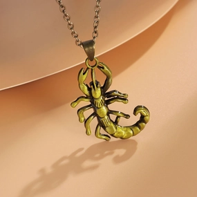 Wholesale Goth Theme Alloy Poisonous Scorpion Vintage Men's Necklace