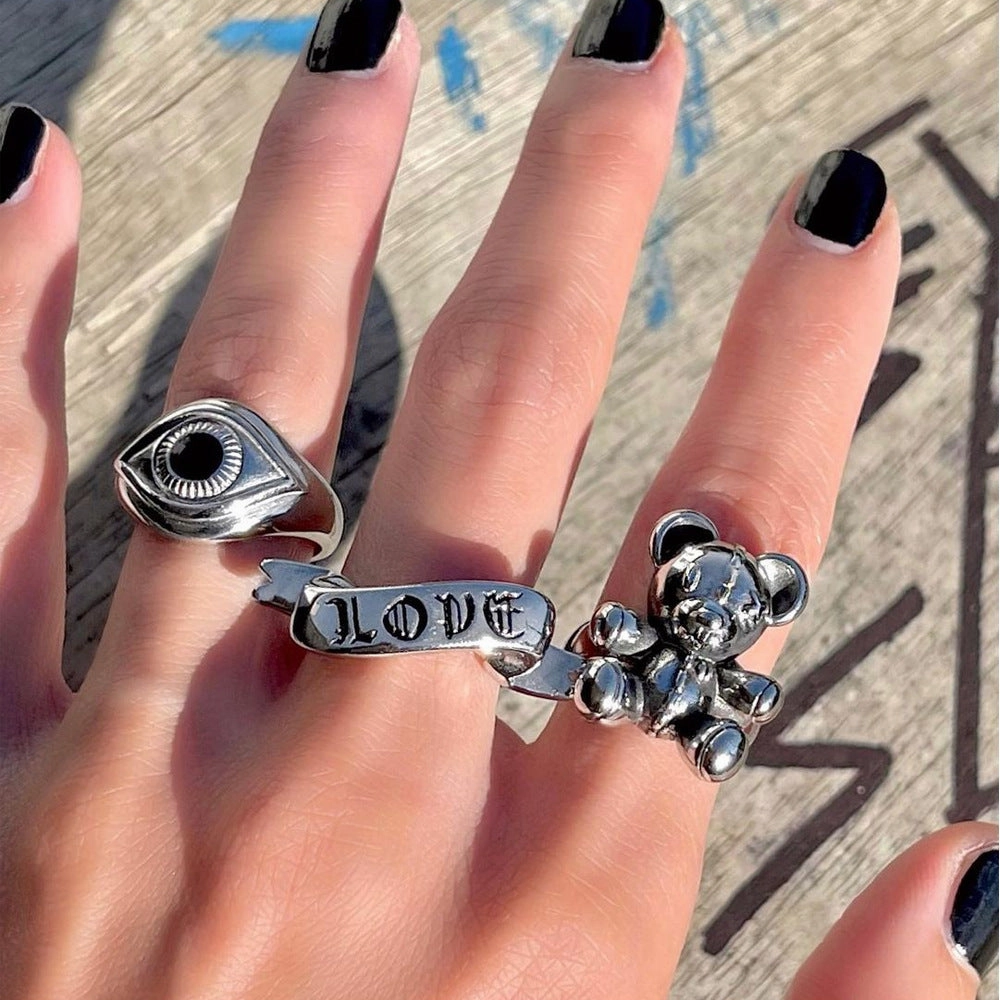 Wholesale Goth Theme Vintage Alloy Rings