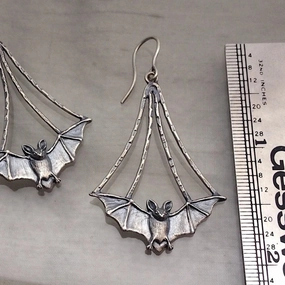 Wholesale Goth Theme Vintage Temperament Fashion Bat  Alloy Earrings