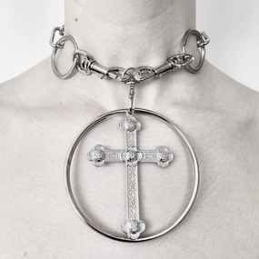 Wholesale Gothic Cross Circle Alloy Pendant