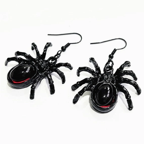 Wholesale Gothic Crystal Cute Spider Alloy Earrings