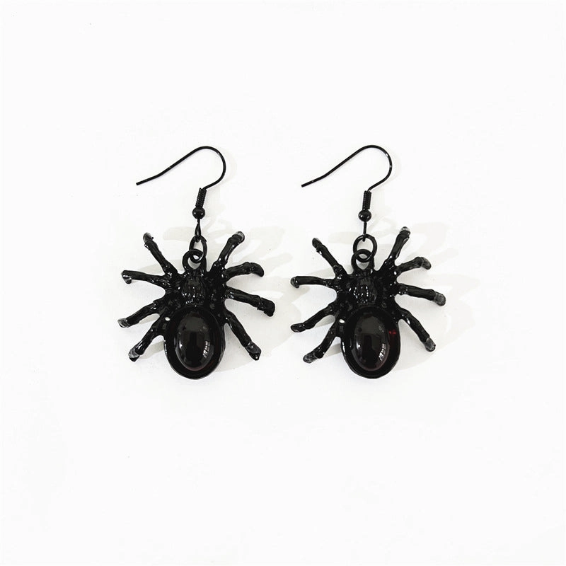 Wholesale Gothic Crystal Cute Spider Alloy Earrings
