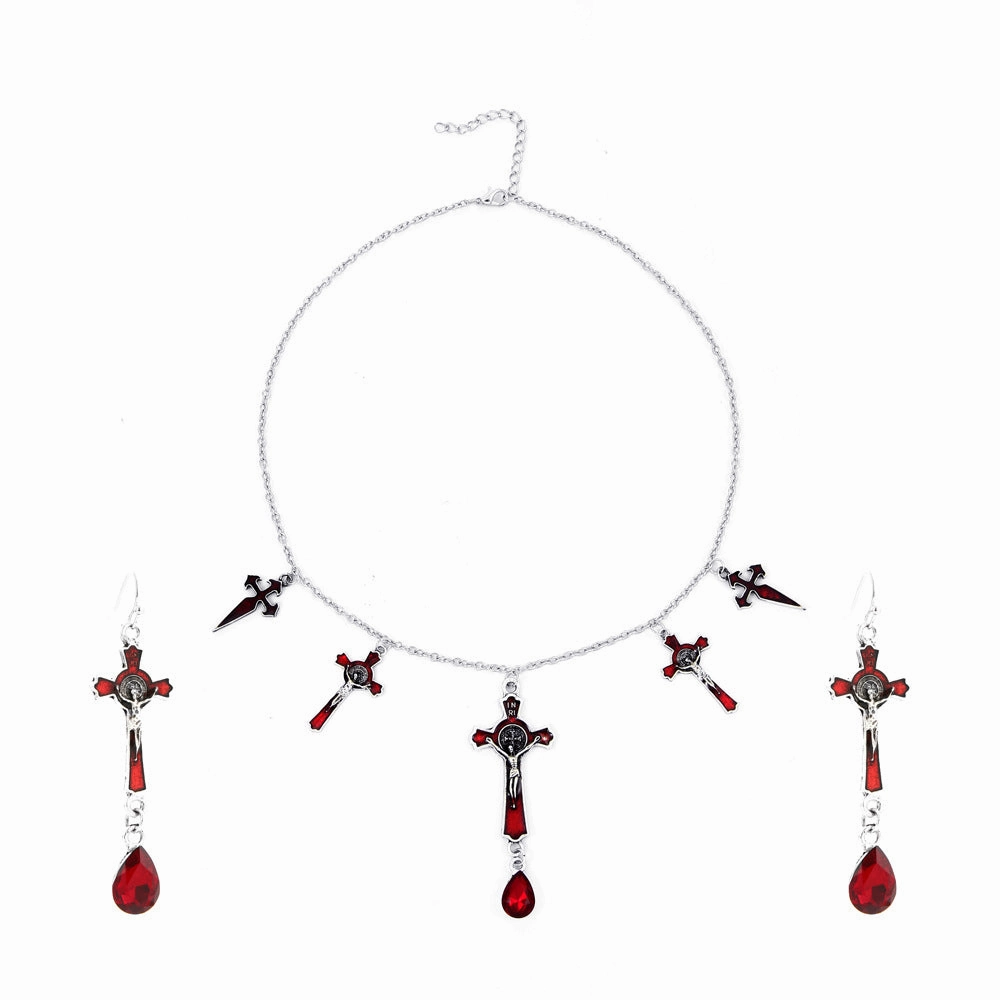 Wholesale Gothic Exaggerated Cross Pendant Necklaces