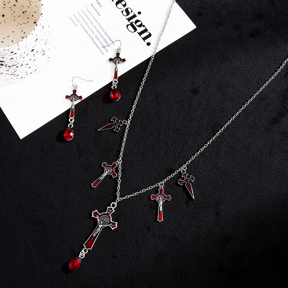 Wholesale Gothic Exaggerated Cross Pendant Necklaces