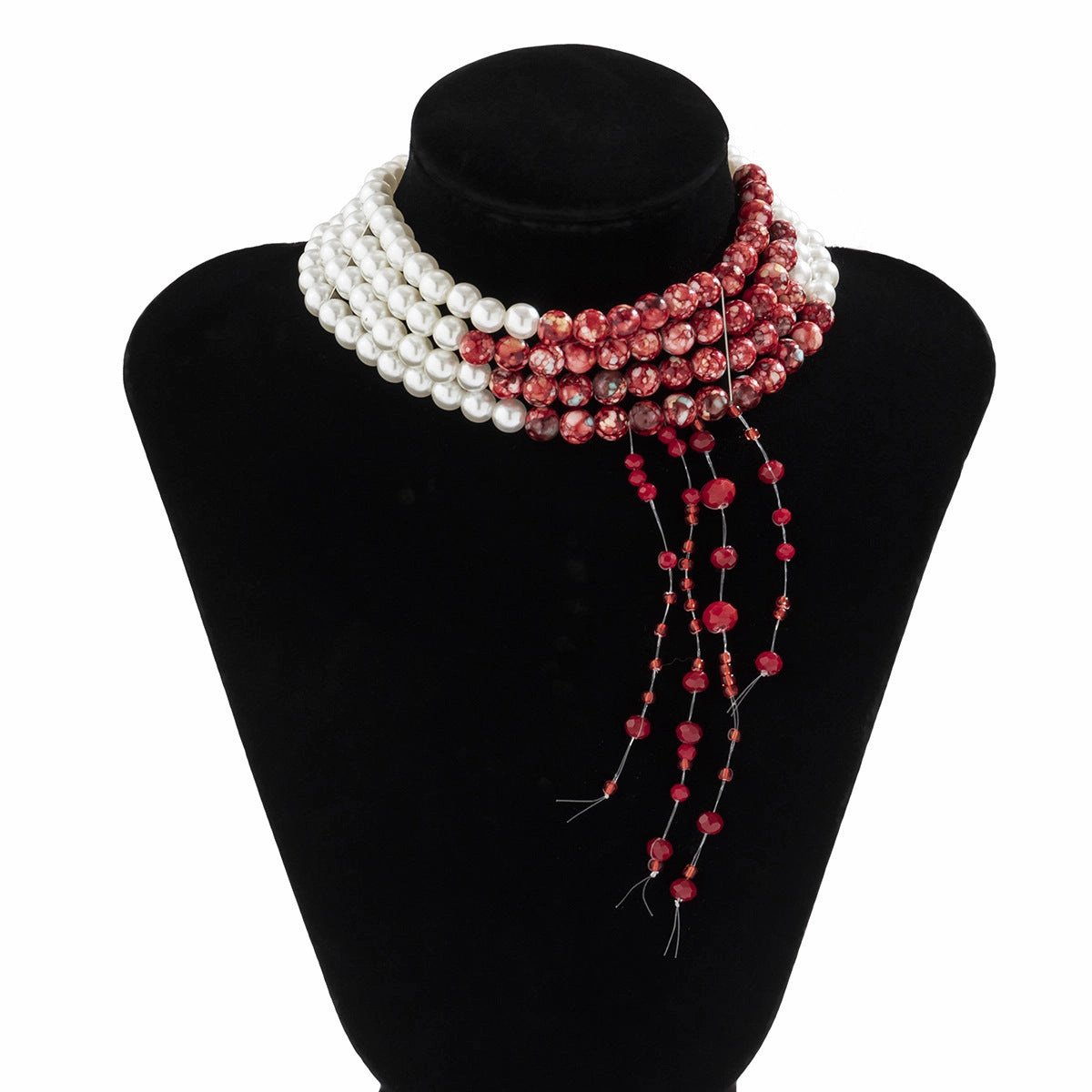 Wholesale Gothic Halloween Character Beaded Tassel Necklace