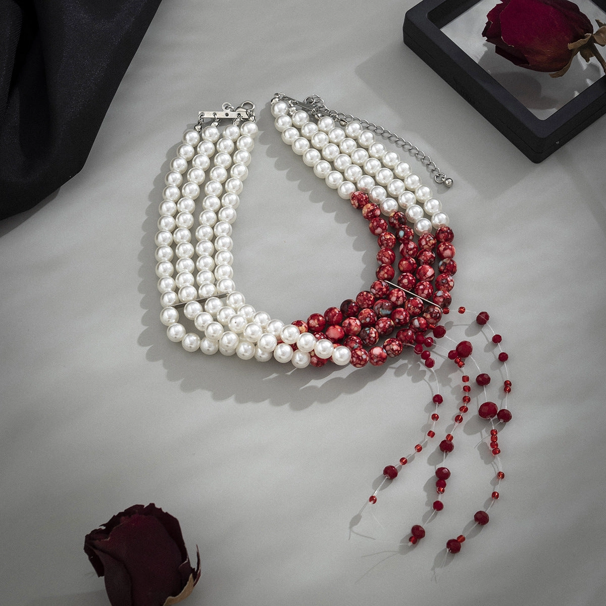Wholesale Gothic Halloween Character Beaded Tassel Necklace