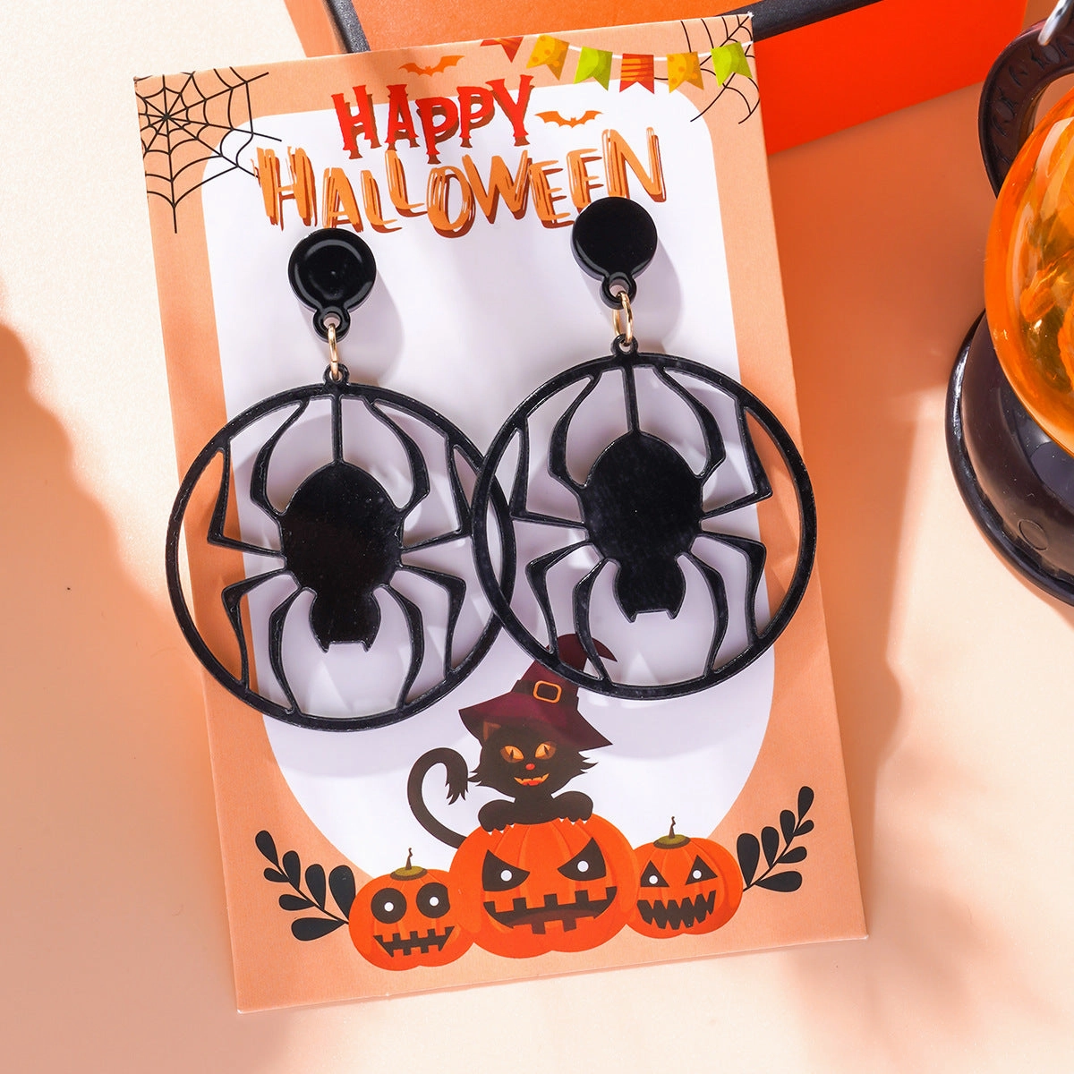 Wholesale Gothic Halloween Creative Funny Cross Pendant Earrings