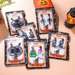 Wholesale Gothic Halloween Creative Funny Cross Pendant Earrings