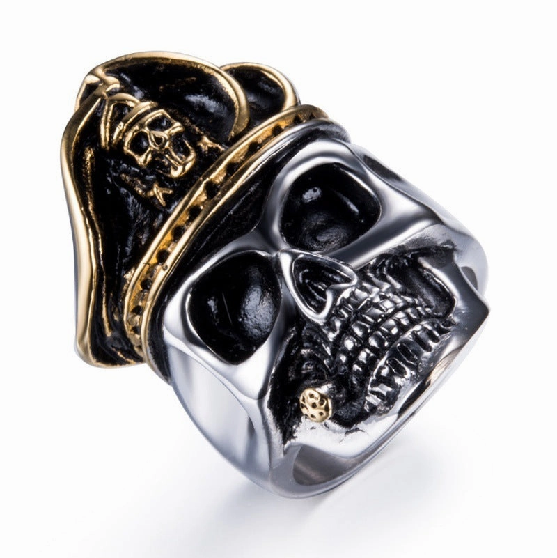 Wholesale Gothic Skeleton Stainless Steel Men's Rings