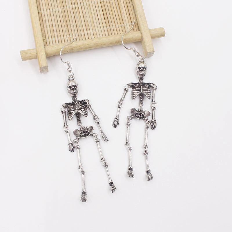 Wholesale Gothic Skull Earrings Vintage Skeleton Alloy Earrings