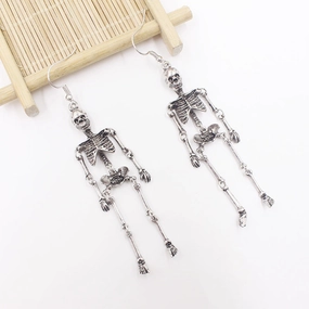 Wholesale Gothic Skull Earrings Vintage Skeleton Alloy Earrings