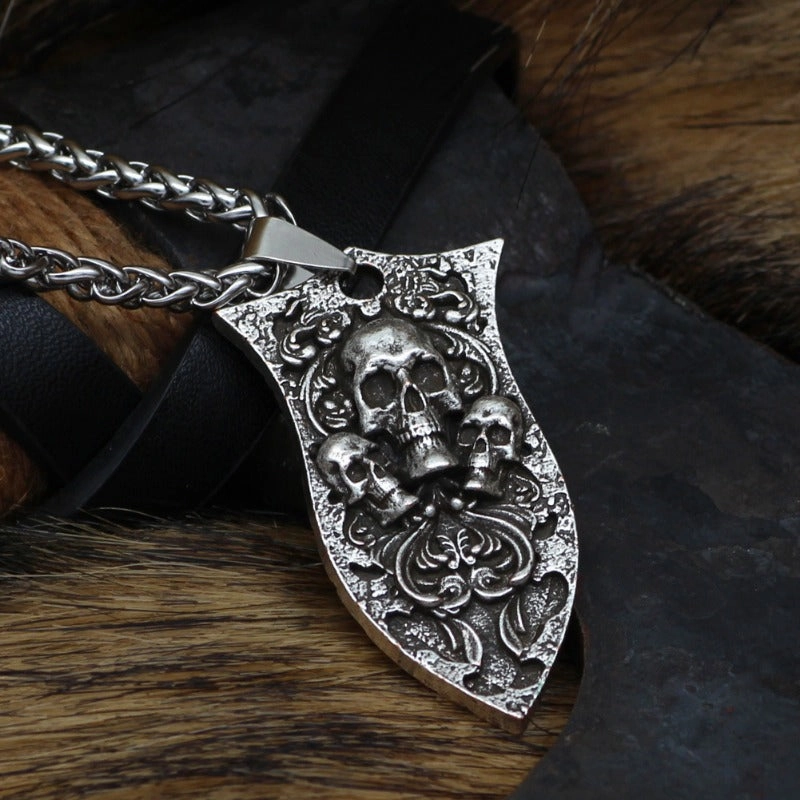 Wholesale Gothic Skull Pendant Alloy Necklace