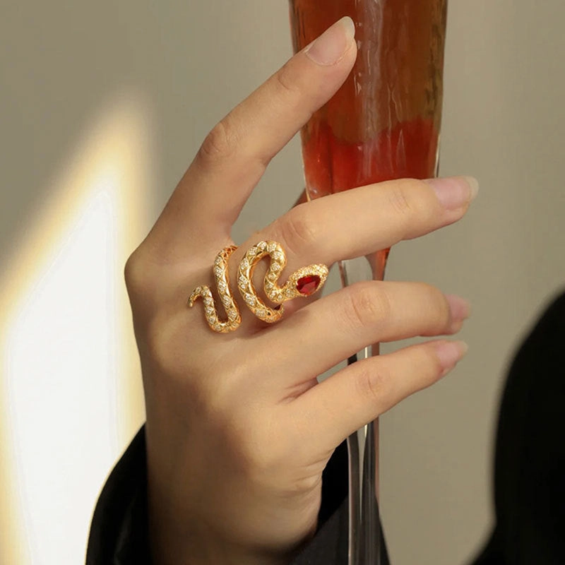 Wholesale Gothic Snake Open Ring Halloween Gift Ring
