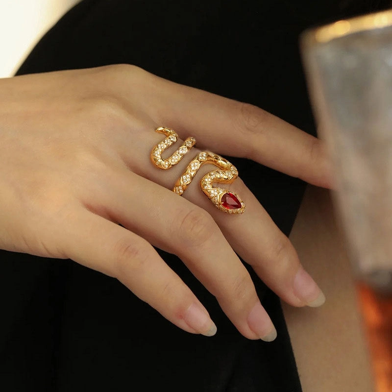 Wholesale Gothic Snake Open Ring Halloween Gift Ring