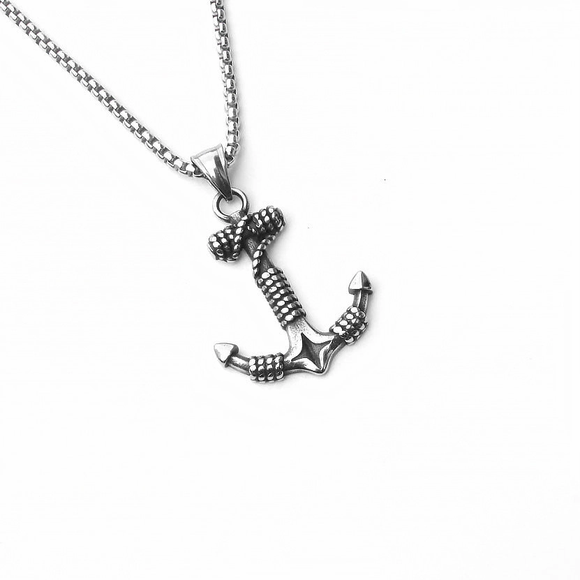 Wholesale Gothic Stainless Steel Sheep Head Skull Titanium Steel Necklace