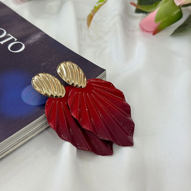 Wholesale Gradient Foliage Earrings
