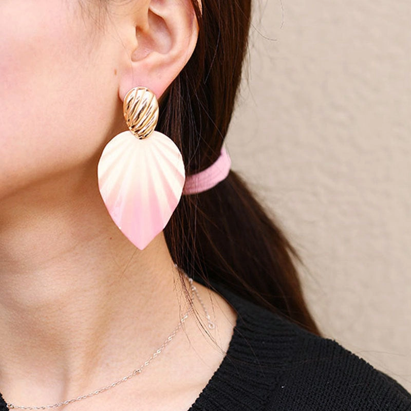 Wholesale Gradient Foliage Earrings