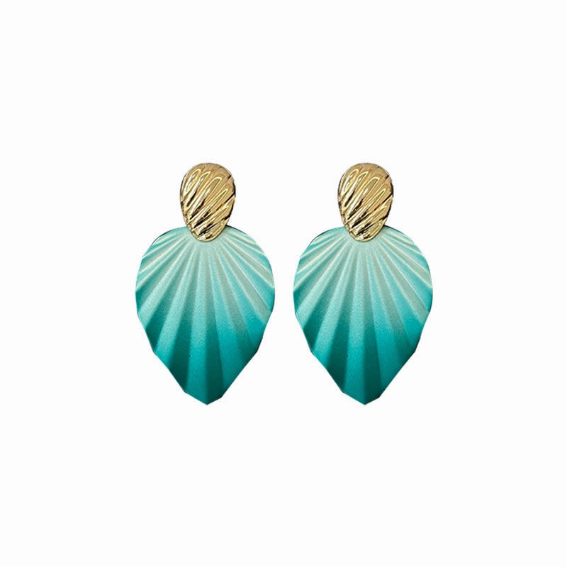 Wholesale Gradient Foliage Earrings