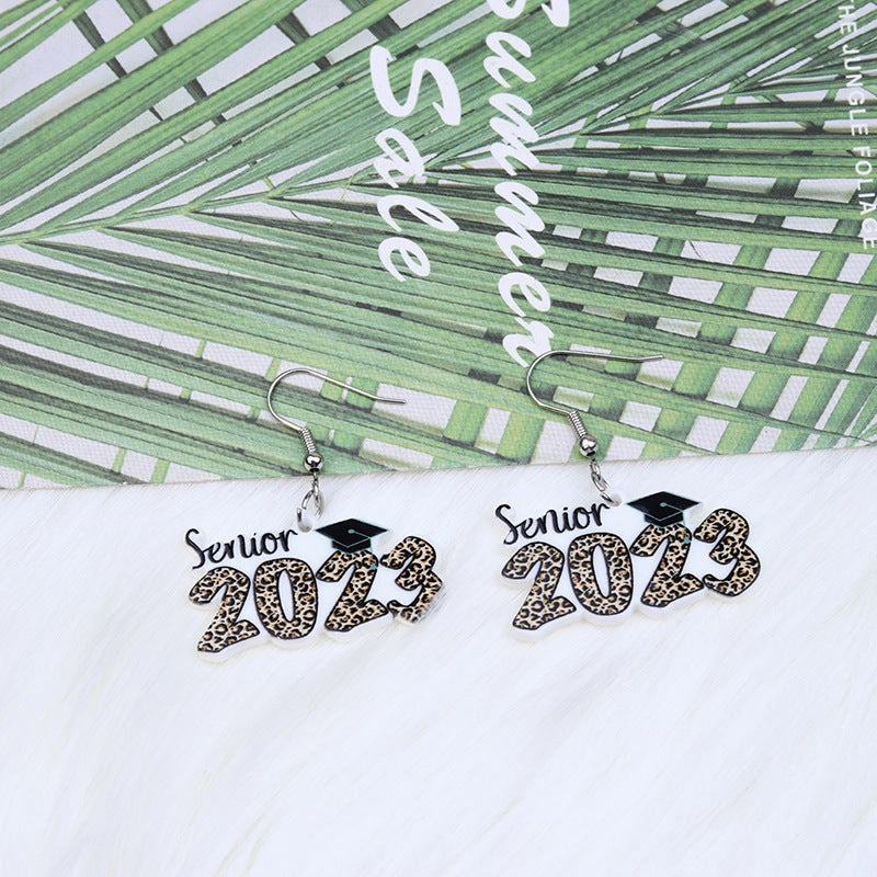 Wholesale Graduation Quarter Acrylic Ear Studs