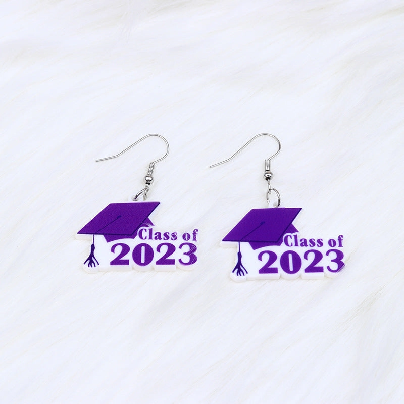 Wholesale Graduation Quarter Acrylic Ear Studs