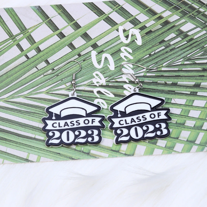 Wholesale Graduation Quarter Acrylic Ear Studs