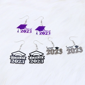 Wholesale Graduation Quarter Acrylic Ear Studs