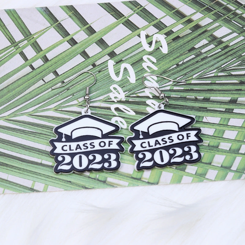 Wholesale Graduation Quarter Acrylic Ear Studs