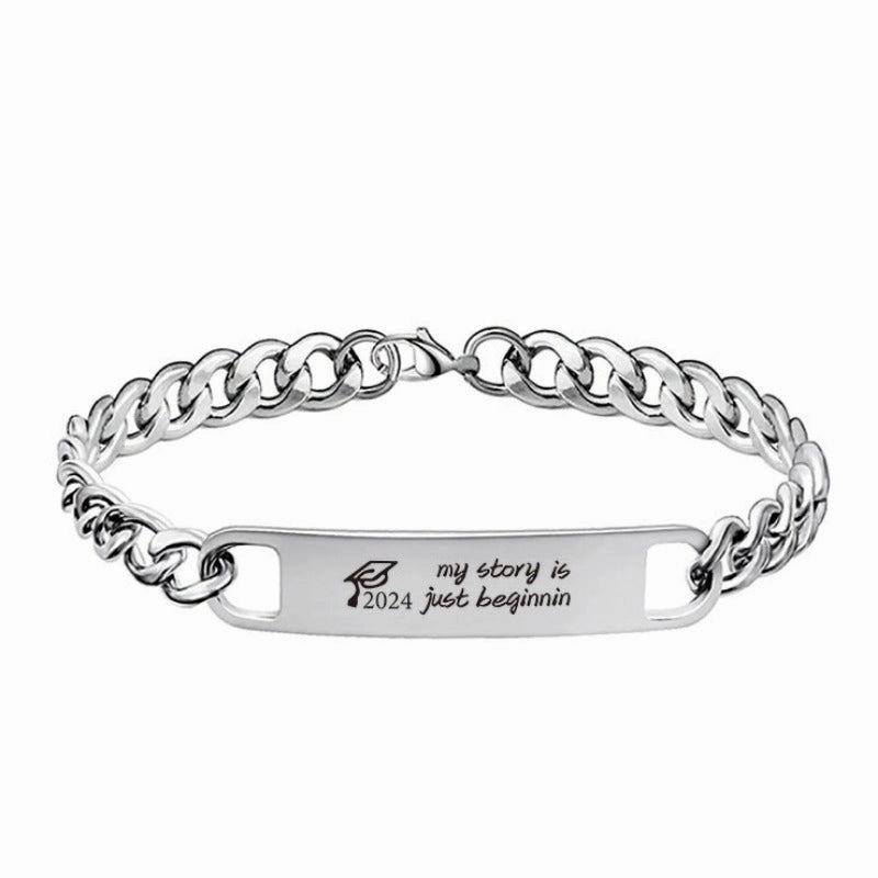 Wholesale Graduation Season Doctor Hat Stainless Steel Bracelet