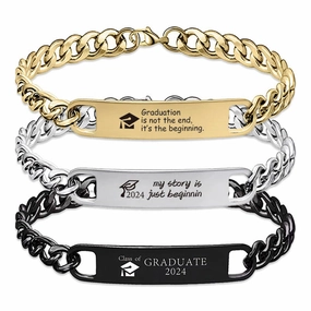 Wholesale Graduation Season Doctor Hat Stainless Steel Bracelet