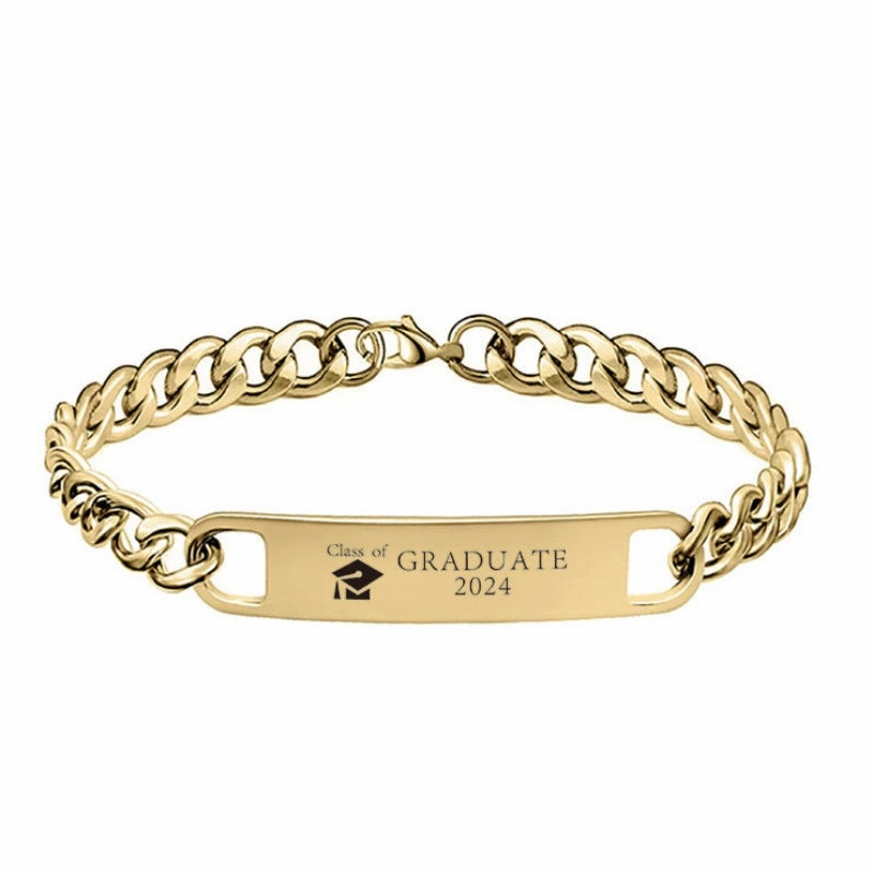 Wholesale Graduation Season Doctor Hat Stainless Steel Bracelet